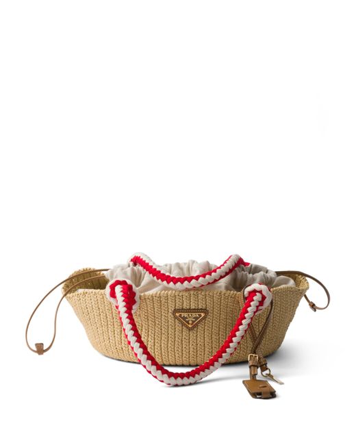 Prada Pink Small Crochet Top-Handle Bag