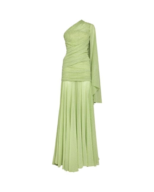 Sandra Mansour Green Glitter-Embellished Jacinthe Gown