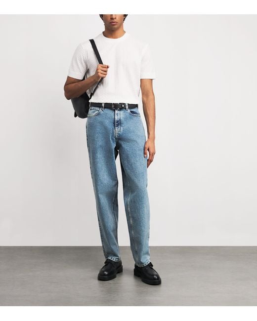Emporio Armani Blue Icon Oval-Leg Jeans for men