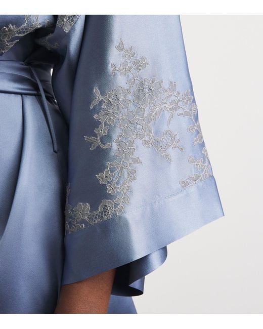Carine Gilson Blue Short Silk Cérès Robe
