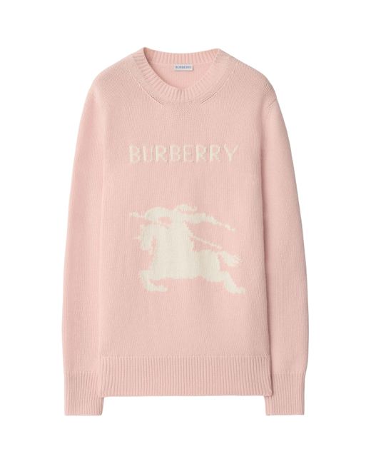 Burberry Pink Wool-Cashmere Ekd Sweater