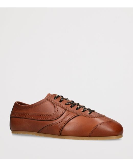 Dries Van Noten Brown Leather Dustin Sneakers