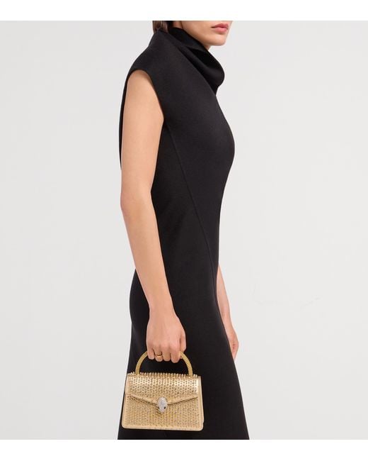 BVLGARI Metallic Mini Leather Serpenti Pallini Top-Handle Bag