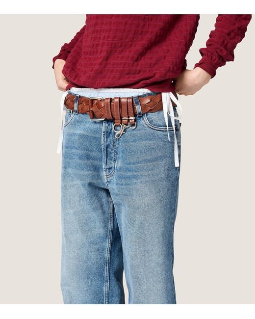 Miu Miu Blue Mid-Wash Denim Jeans