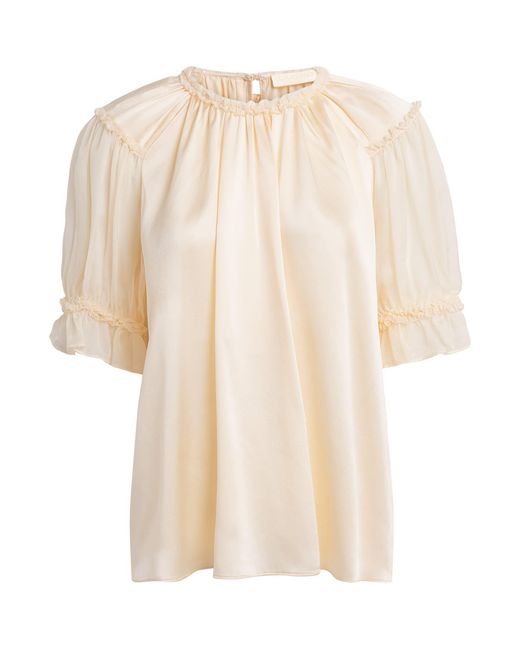 Ulla Johnson Natural Silk Alina Blouse