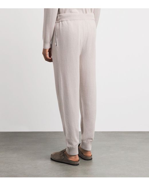 Derek Rose Gray Cashmere Finley Sweatpants for men