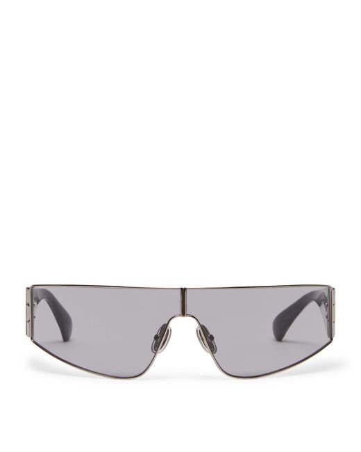 Max Mara Gray Metal Shield Sunglasses
