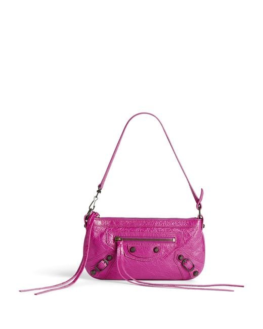 Balenciaga Purple Lambskin Le City Pouch