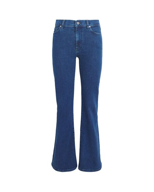FRAME The Icon Flared Jeans in Blue | Lyst UK