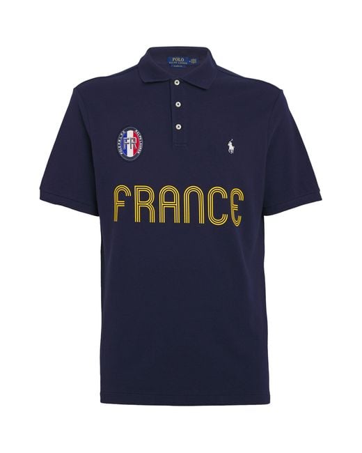 Polo Ralph Lauren Blue Cotton France Polo Shirt for men