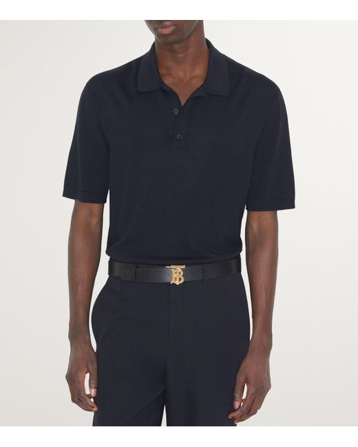 Burberry Natural Leather And Check Reversible Tb Belt for men