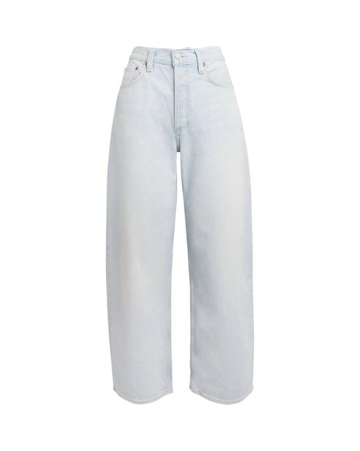 Agolde White Arc Barrel-Leg Jeans
