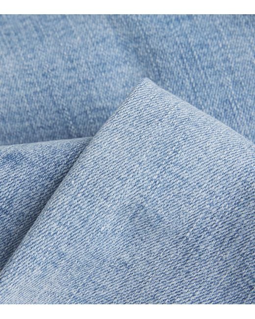FRAME Blue The Pencil Crop Jeans