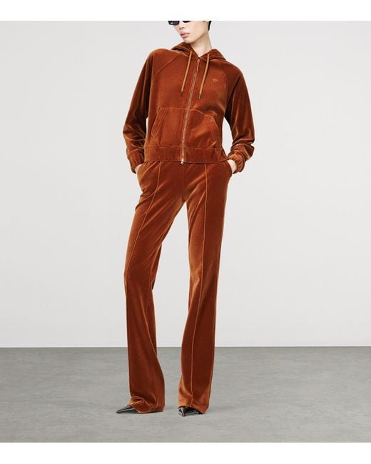 Tom Ford Brown Velour Sweatpants