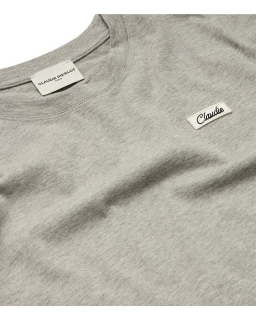 Claudie Pierlot Gray Cotton Oversized T-Shirt
