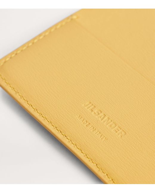 Jil Sander Yellow Leather Folded Card Holder