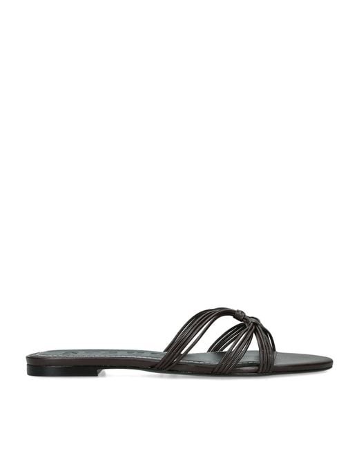 Staud Black Leather Carrie Sandals
