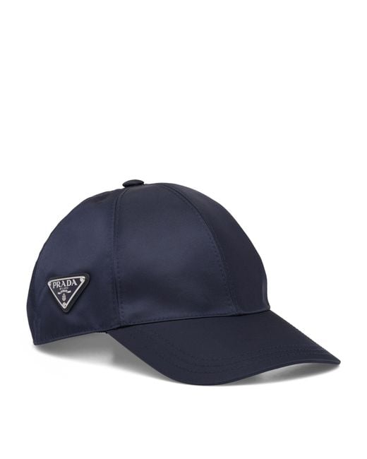 Prada Blue Re-nylon Baseball Cap for men