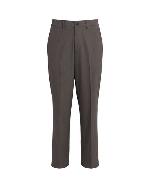 Wax London Gray Micro Puppytooth Check Bayham Trousers for men