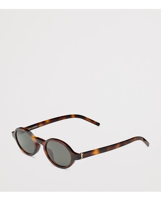Saint Laurent Black Acetate Sl M161 Oval Sunglasses