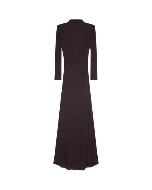 Tom Ford Purple Knitted Back Cut-Out Maxi Dress