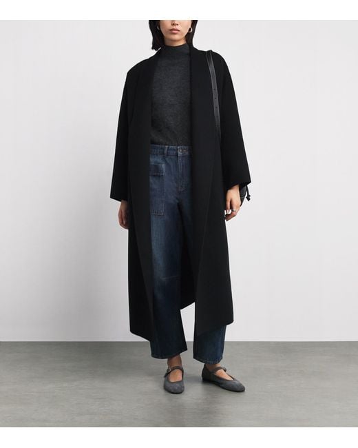 ME+EM Black Brushed Cashmere Shrunken Baby T-Shirt