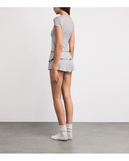 Skims Gray Sleep Short Pyjama Set