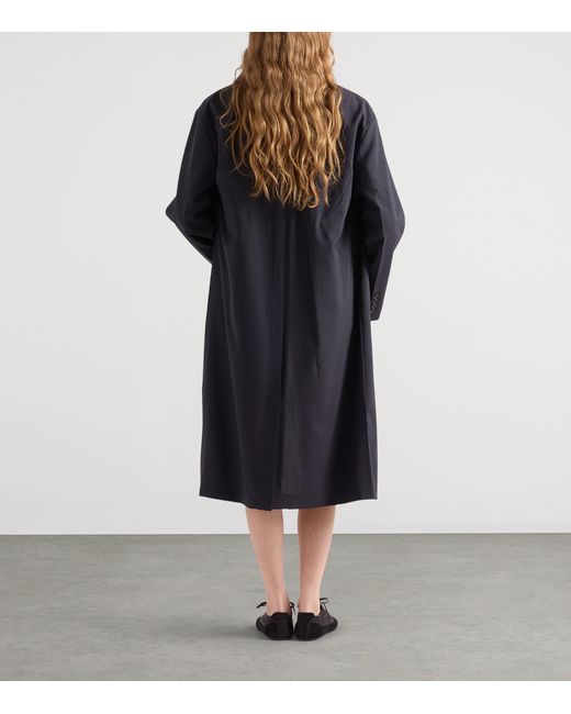 Prada Blue Single-Breasted Light Wool Coat