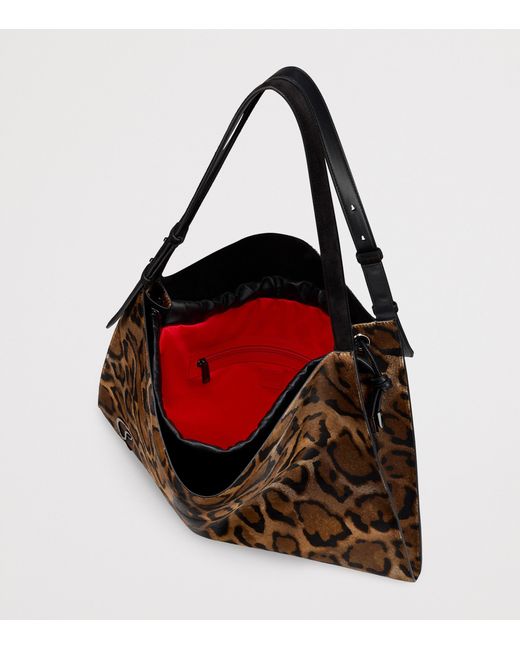 Christian Louboutin Brown Baggy Leather Tote Bag
