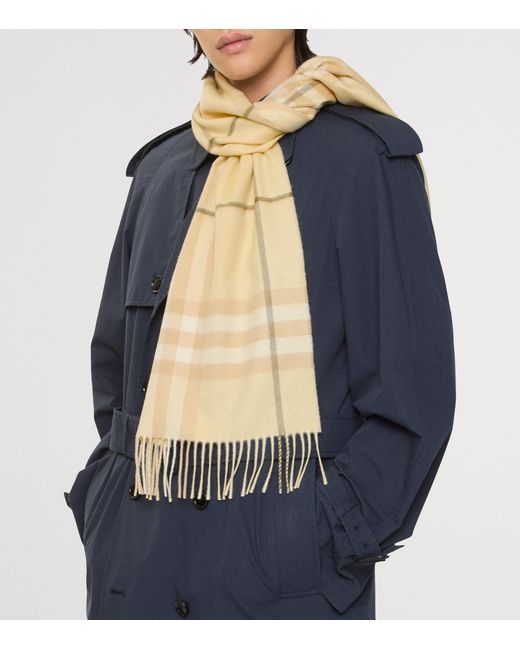 Burberry Metallic Cashmere Check Scarf