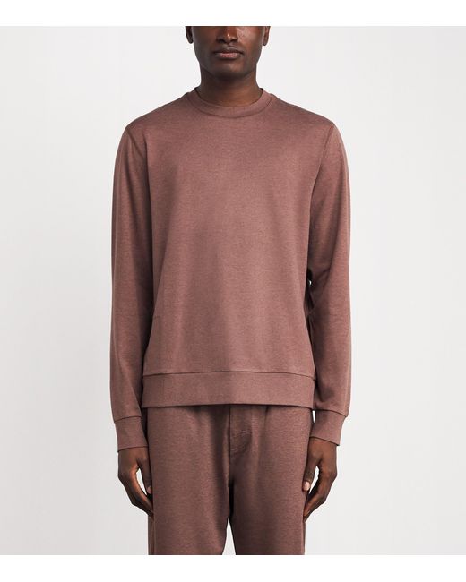 vuori Brown Ponto Performance Sweatshirt for men