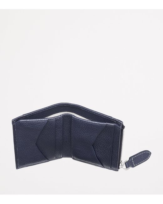 Aspinal Blue Leather Hudson Pocket Wallet