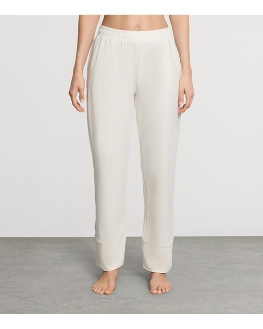 Hanro White Stretch-Cotton Easy Living Trousers