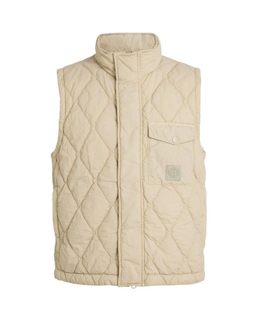 Stone Island Natural Quilted Ghost Gilet for men