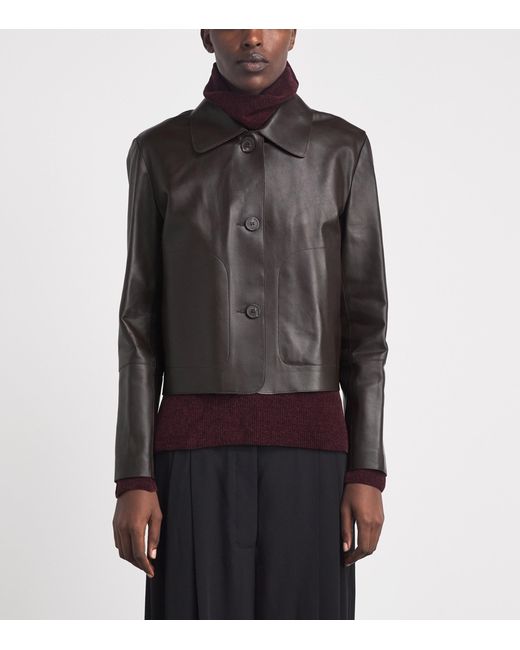 Arma Black Tailored Emy Leather Jacket