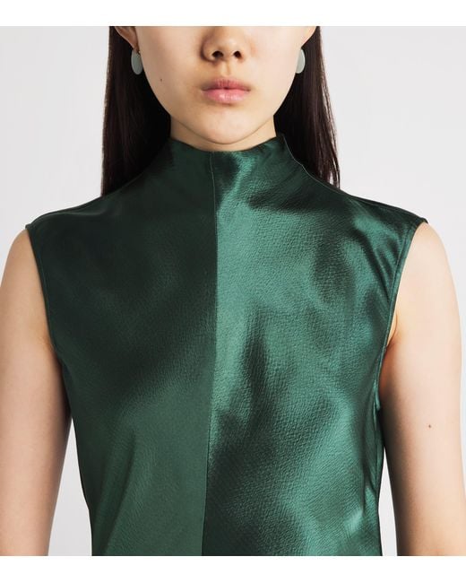 FFORME Green Satin Nyx Maxi Dress