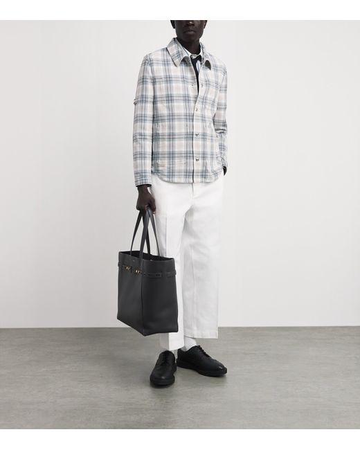 Thom Browne Multicolor Cotton-Blend Check Utility Shacket for men