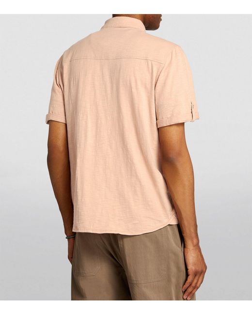PAIGE Pink Short-sleeve Brayden Shirt for men
