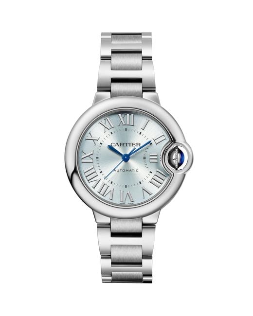 Cartier Metallic Stainless Steel Ballon Bleu De Watch
