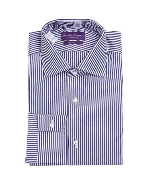 Ralph Lauren Blue Striped Aston Shirt for men