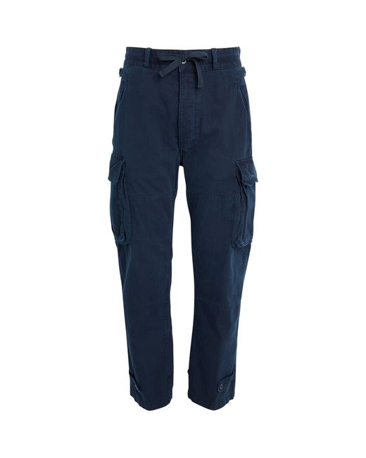 Polo Ralph Lauren Blue Cotton Cargo Trousers for men