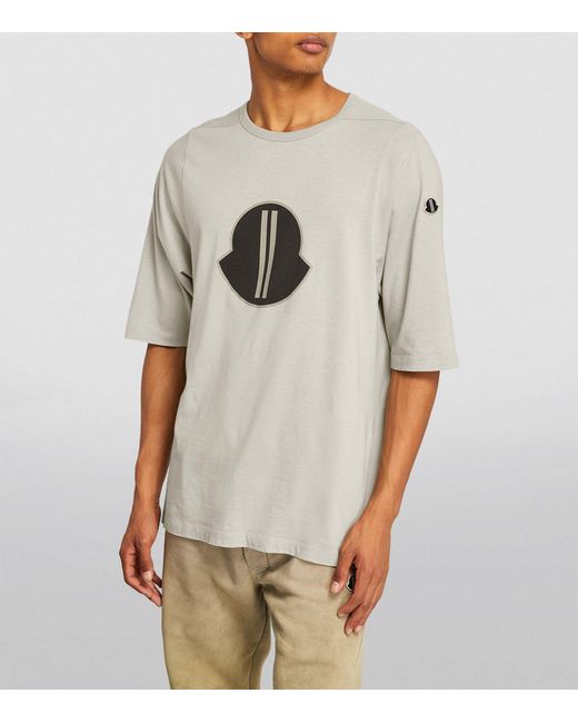Rick Owens White X Moncler Cotton Ss Level T-shirt for men