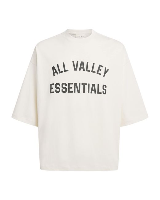 Fear Of God White Cotton Boxy Merch T-Shirt for men