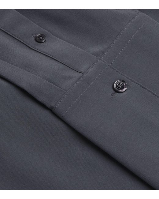 Joseph Blue Silk Crepe De Chine Joe Blouse