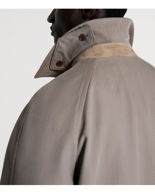 Dunhill Gray Virgin Wool Coat for men