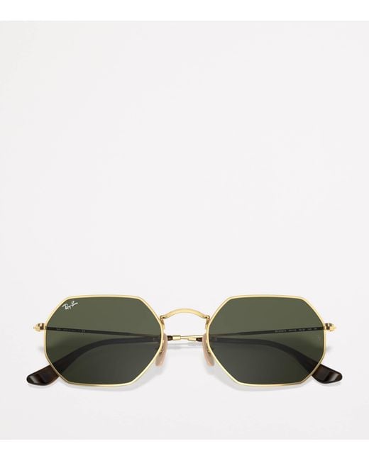 Ray-Ban Green Rb3556N Octagonal Classic Sunglasses