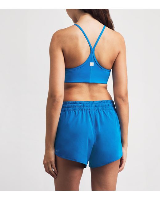 vuori Blue Stretch-Knit Allthefeels Sports Bra