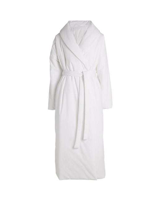 Skims White Pima Cotton Duvet Robe