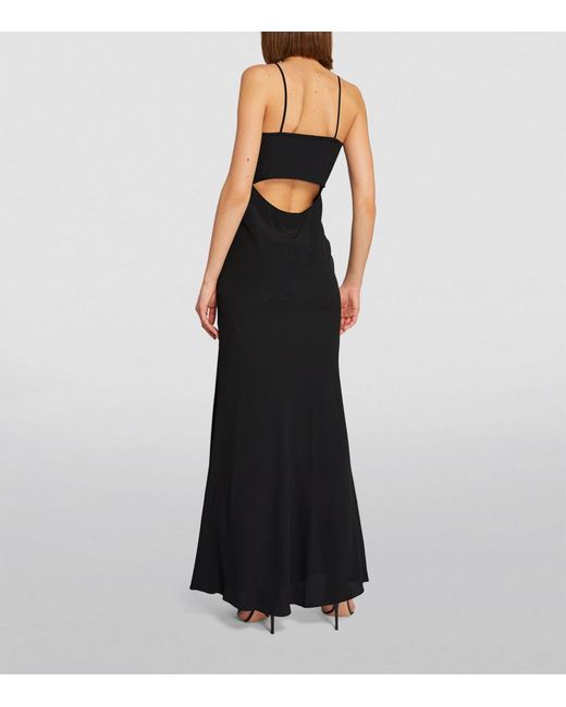 Isabel Marant Black Silk-blend Kapri Maxi Dress