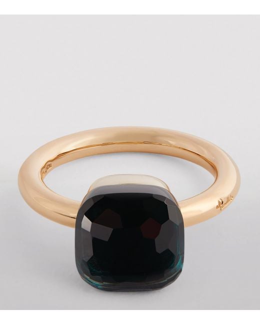 Pomellato Metallic Mixed And London Topaz Nudo Classic Ring
